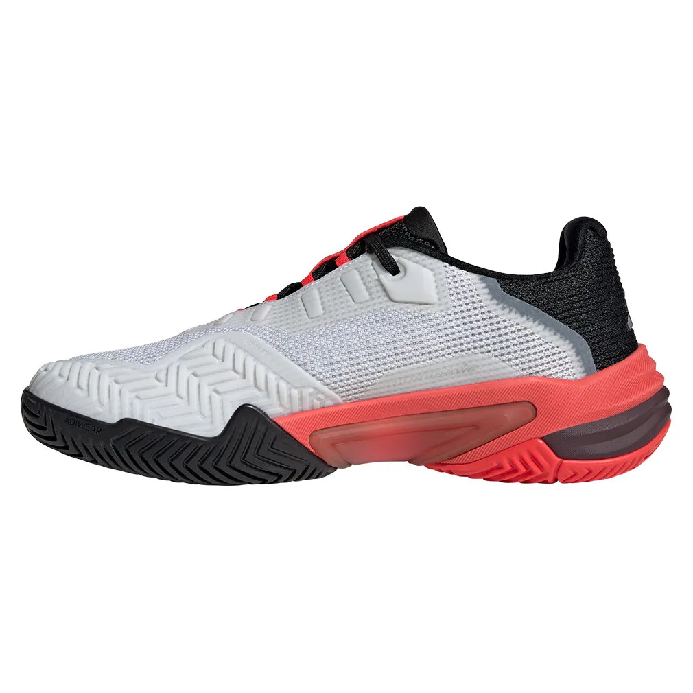 Men`s Barricade 13 Tennis Shoes White and Lucid Red