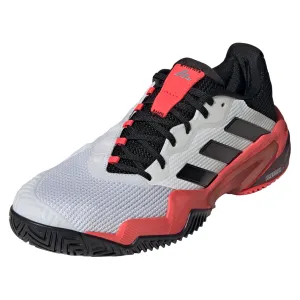 Men`s Barricade 13 Tennis Shoes White and Lucid Red