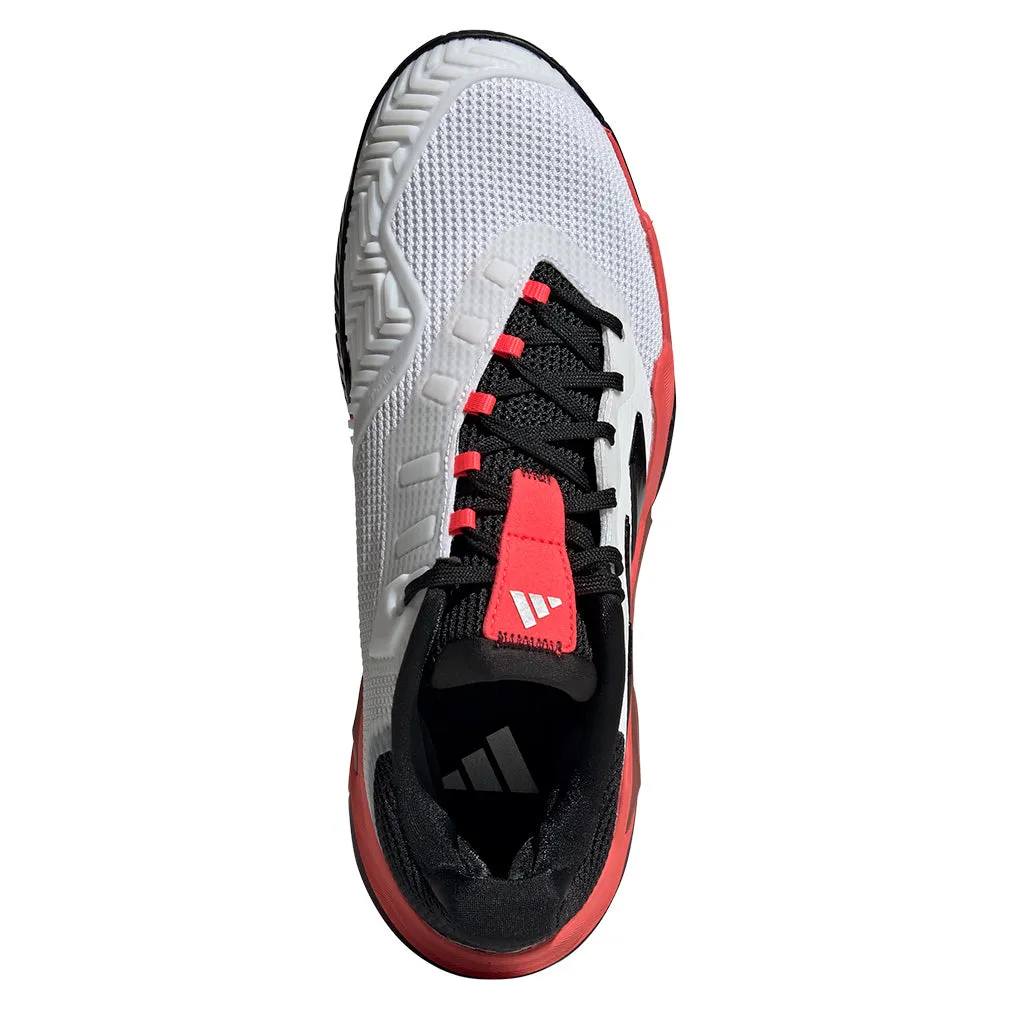 Men`s Barricade 13 Tennis Shoes White and Lucid Red