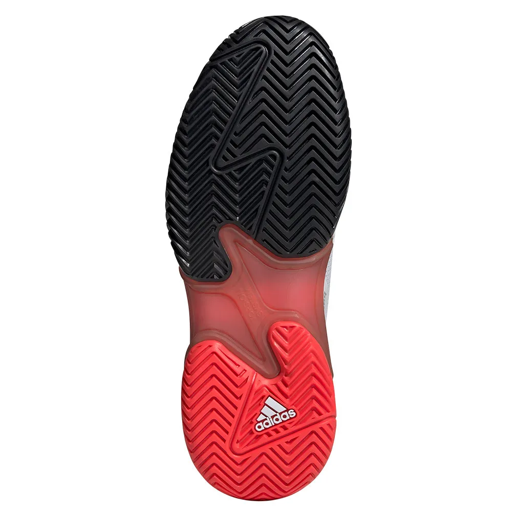 Men`s Barricade 13 Tennis Shoes White and Lucid Red