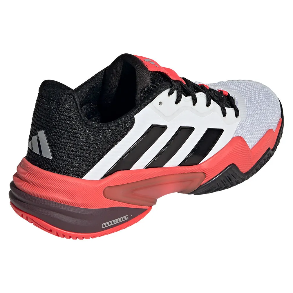 Men`s Barricade 13 Tennis Shoes White and Lucid Red