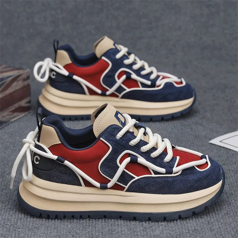 Men's Casual Shoes - Chunky Sneakers with Thick Sole - TSS391