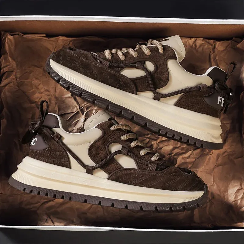 Men's Casual Shoes - Chunky Sneakers with Thick Sole - TSS391