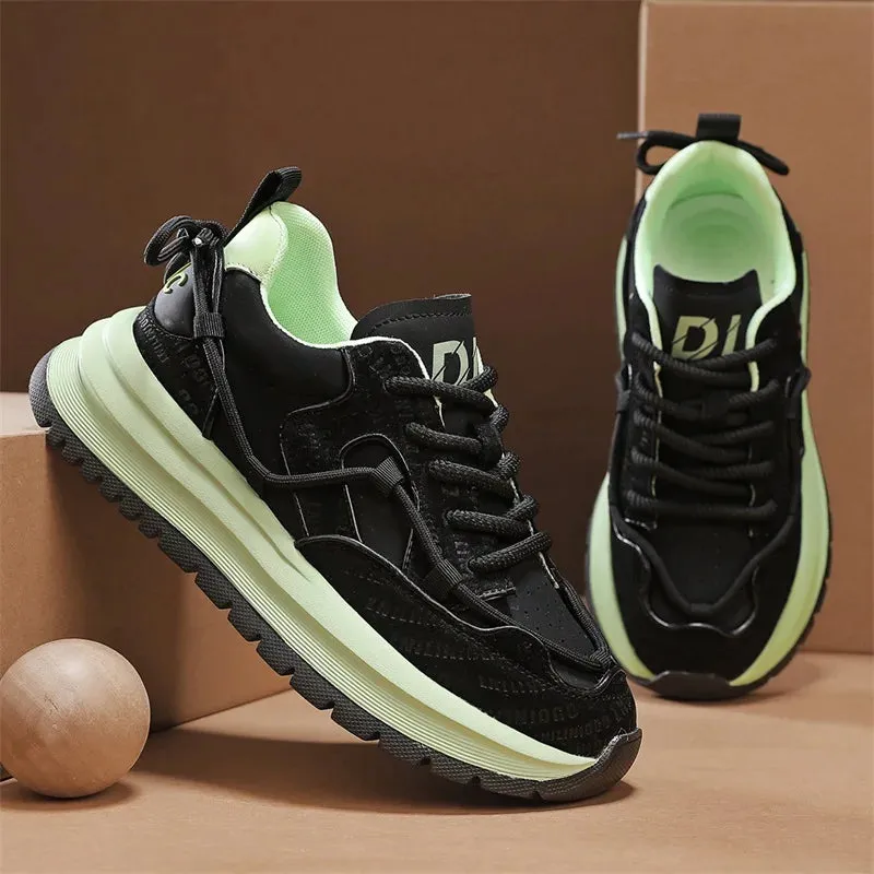 Men's Casual Shoes - Chunky Sneakers with Thick Sole - TSS391
