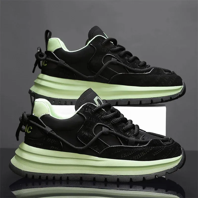 Men's Casual Shoes - Chunky Sneakers with Thick Sole - TSS391