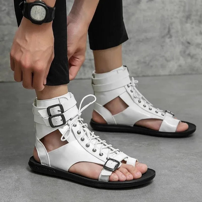 Men's Casual Shoes - High Top Roman Style Outdoor Sandals - TSS202