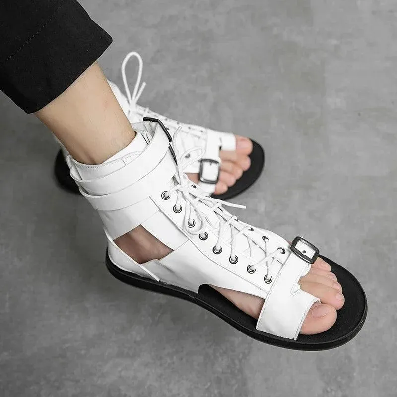Men's Casual Shoes - High Top Roman Style Outdoor Sandals - TSS202