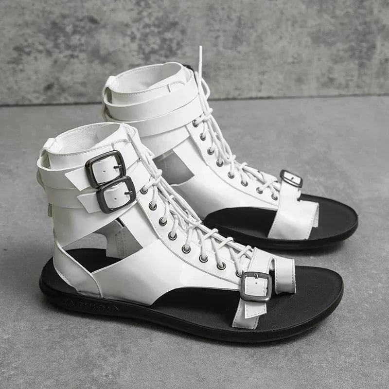 Men's Casual Shoes - High Top Roman Style Outdoor Sandals - TSS202