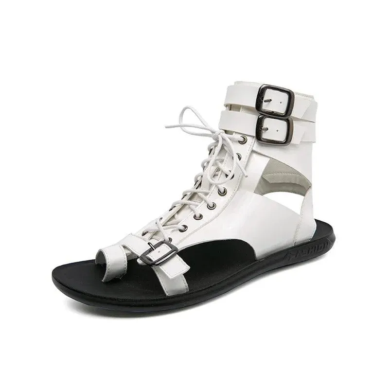 Men's Casual Shoes - High Top Roman Style Outdoor Sandals - TSS202