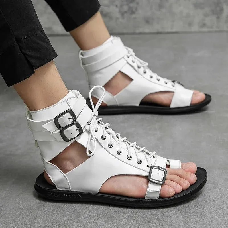 Men's Casual Shoes - High Top Roman Style Outdoor Sandals - TSS202