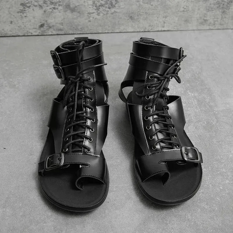 Men's Casual Shoes - High Top Roman Style Outdoor Sandals - TSS202