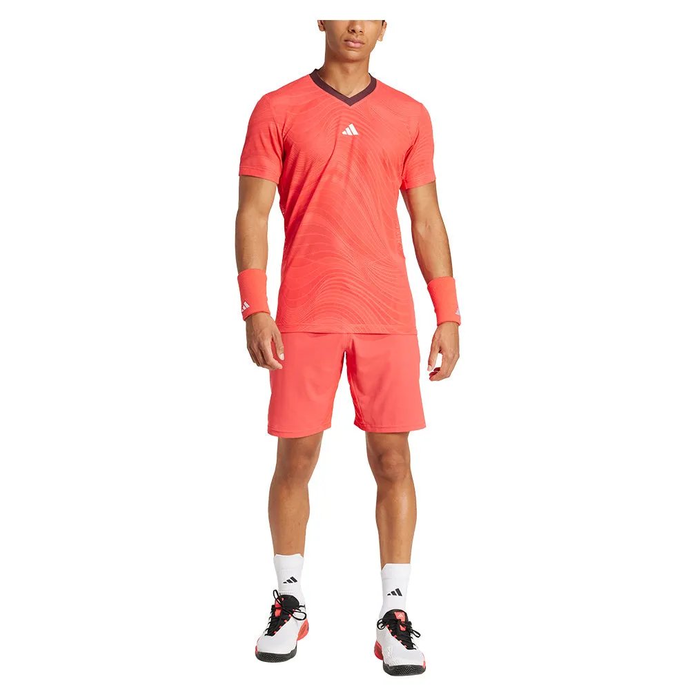Men`s Ergo 7 inch Tennis Short Semi Lucid Red