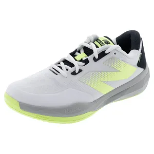 Men`s FuelCell 796v4 2E Width Tennis Shoes White and Bleached Lime