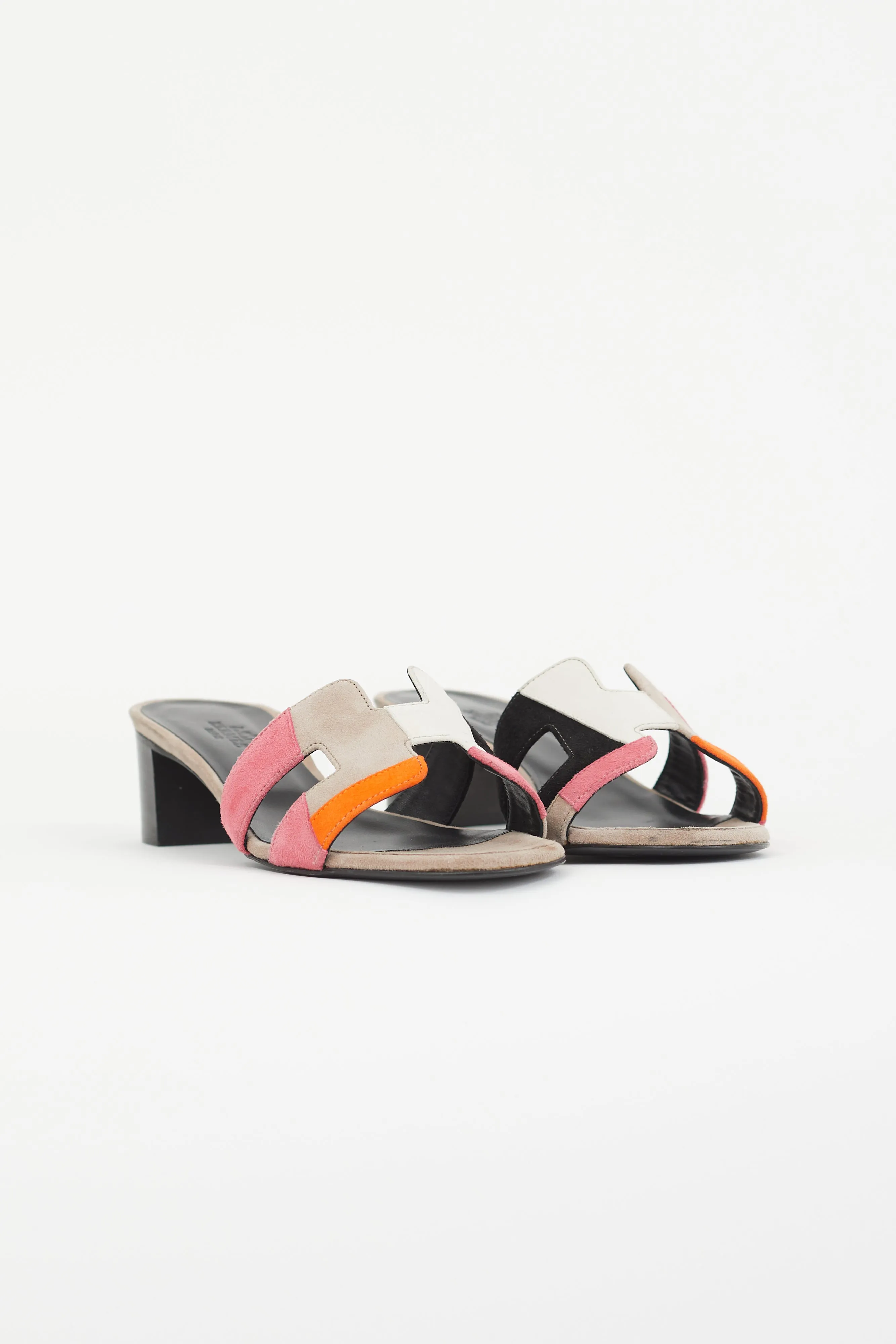 Multicolour Suede Oasis Heeled Sandal