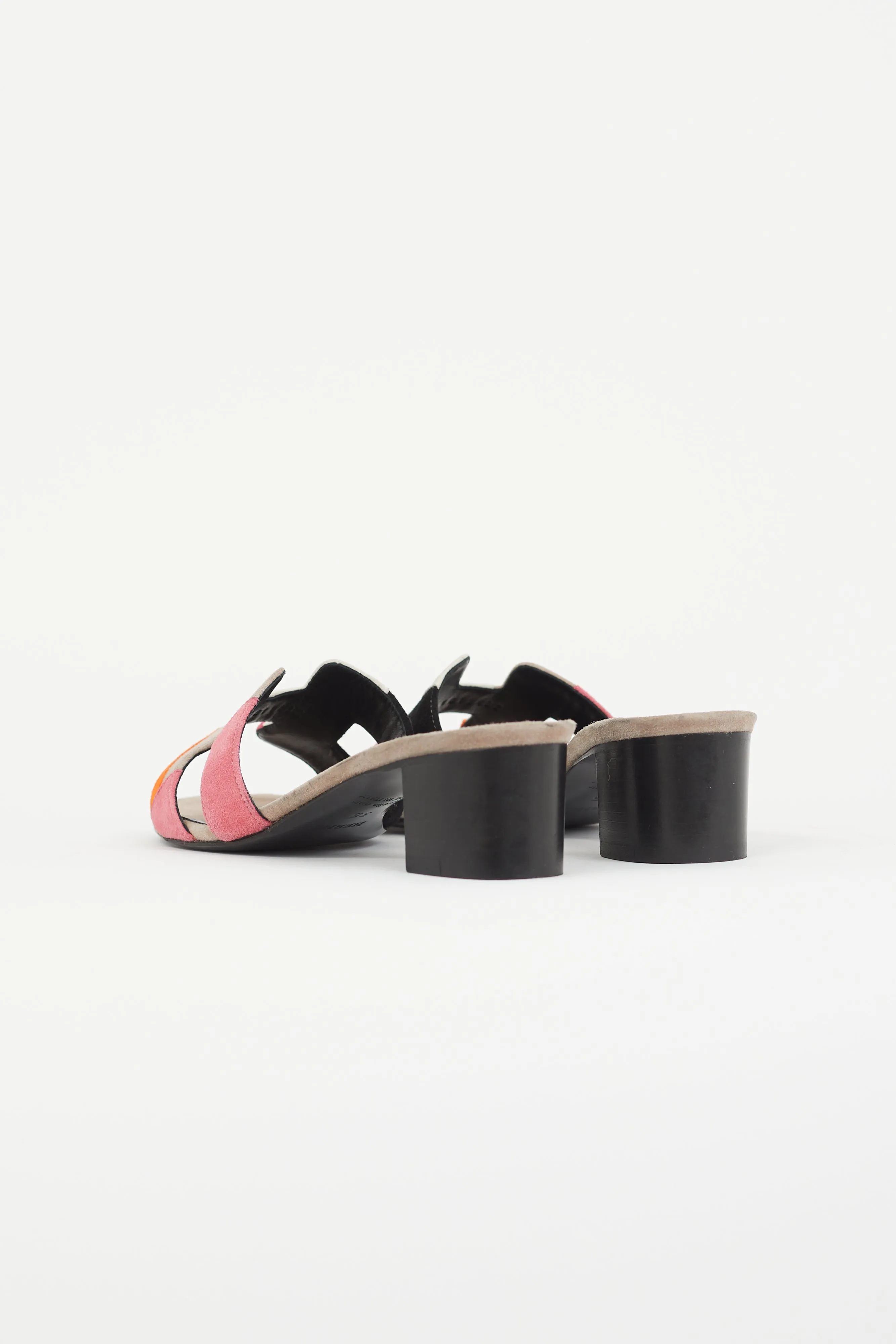 Multicolour Suede Oasis Heeled Sandal