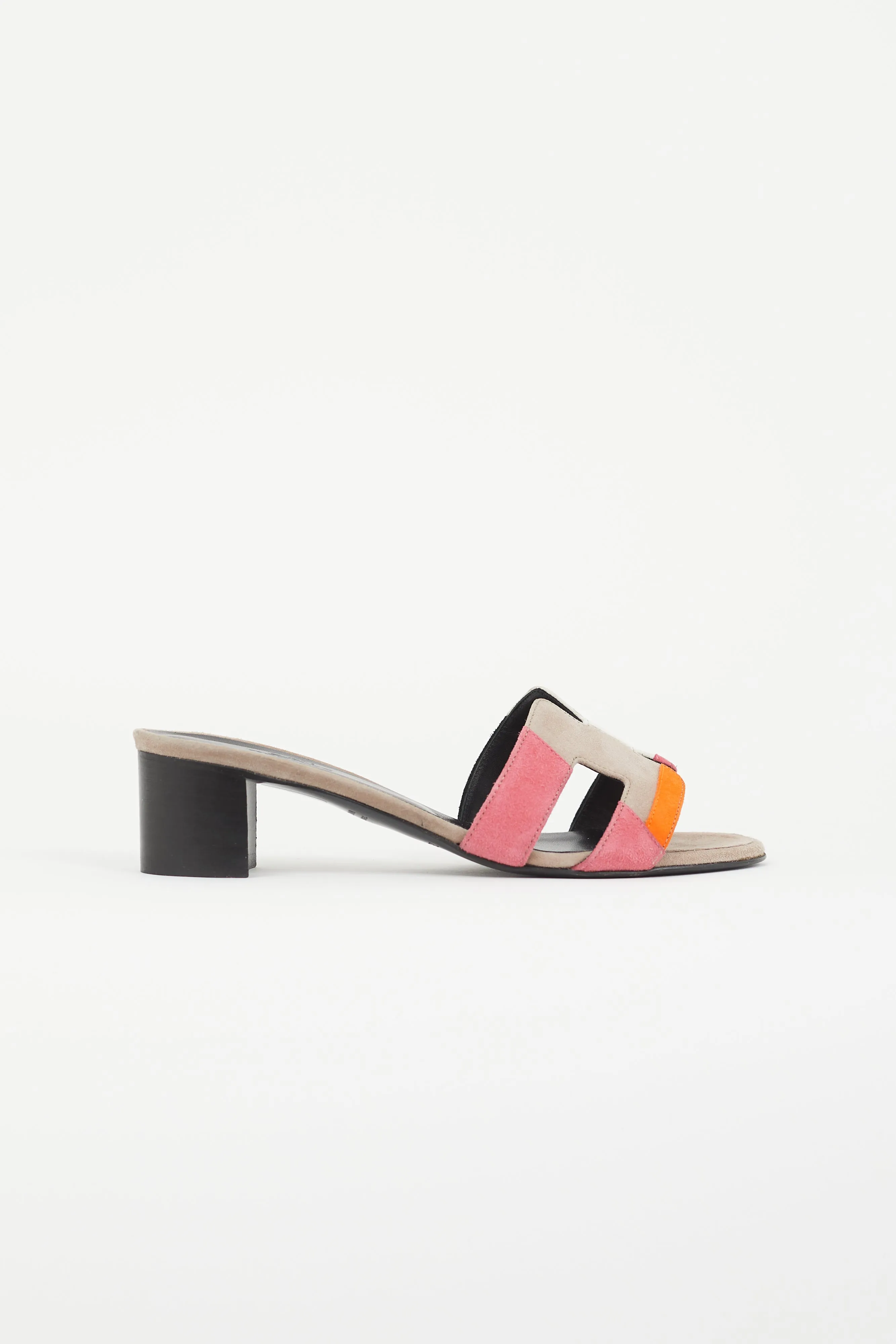 Multicolour Suede Oasis Heeled Sandal