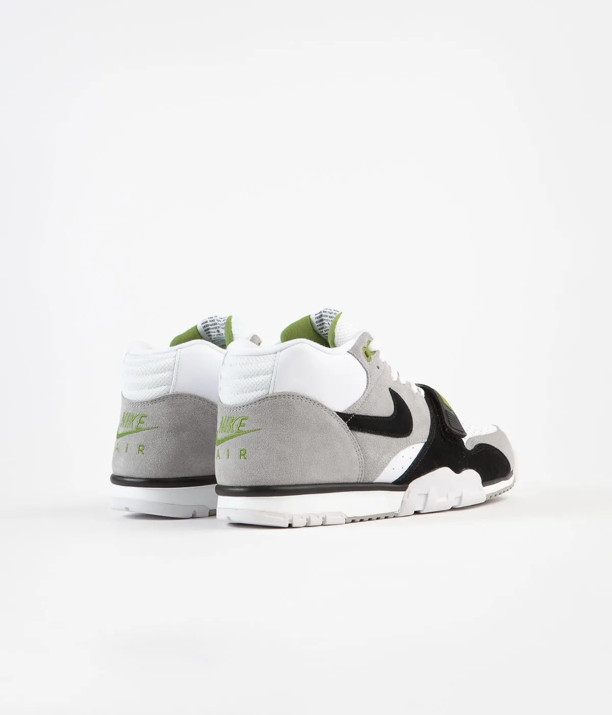 Nike SB Air Trainer I Orange Label Shoes - Medium Grey / Black - White - Chlorophyll