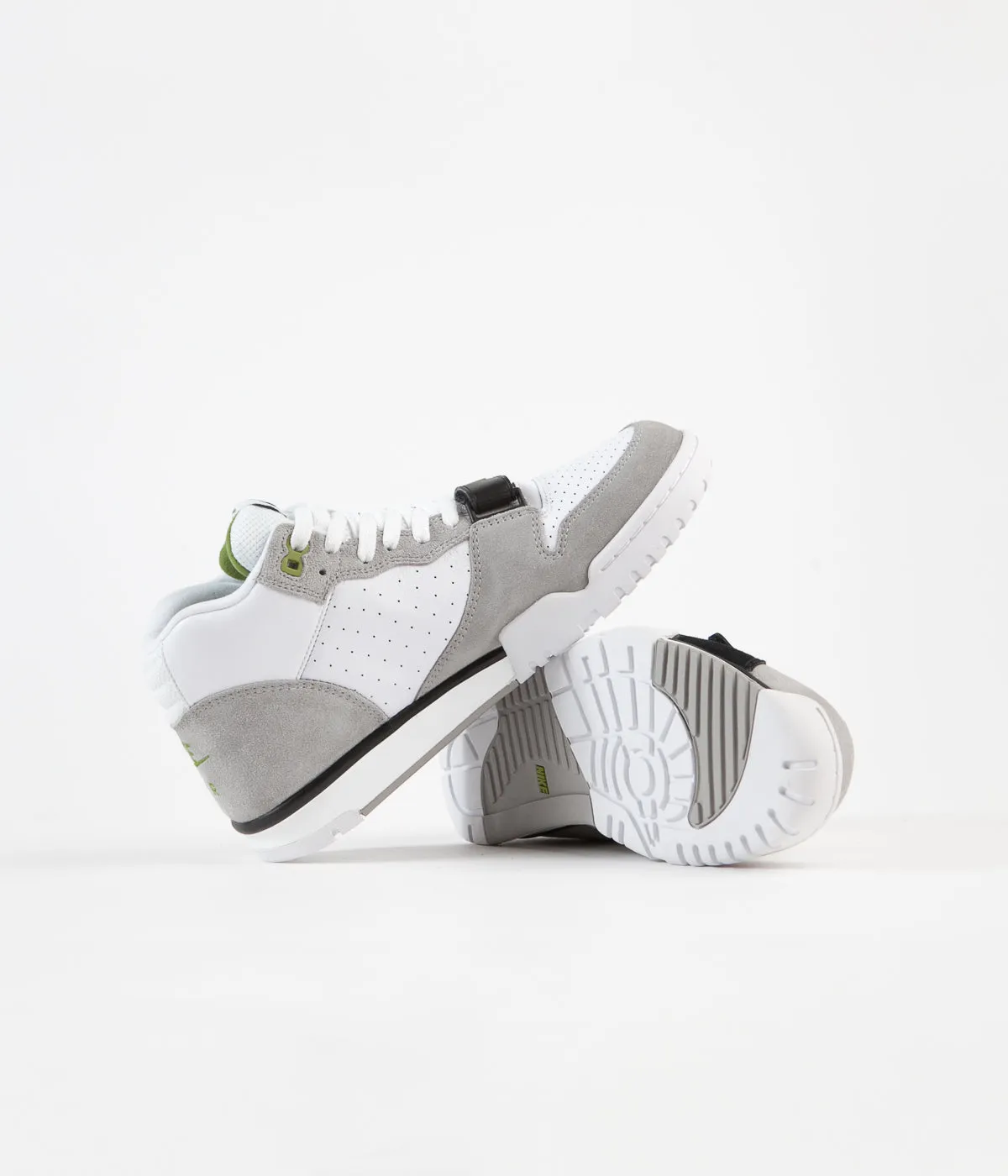 Nike SB Air Trainer I Orange Label Shoes - Medium Grey / Black - White - Chlorophyll
