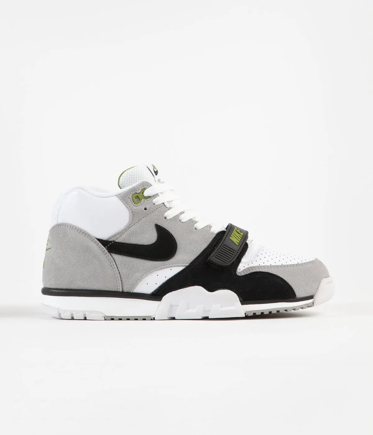 Nike SB Air Trainer I Orange Label Shoes - Medium Grey / Black - White - Chlorophyll