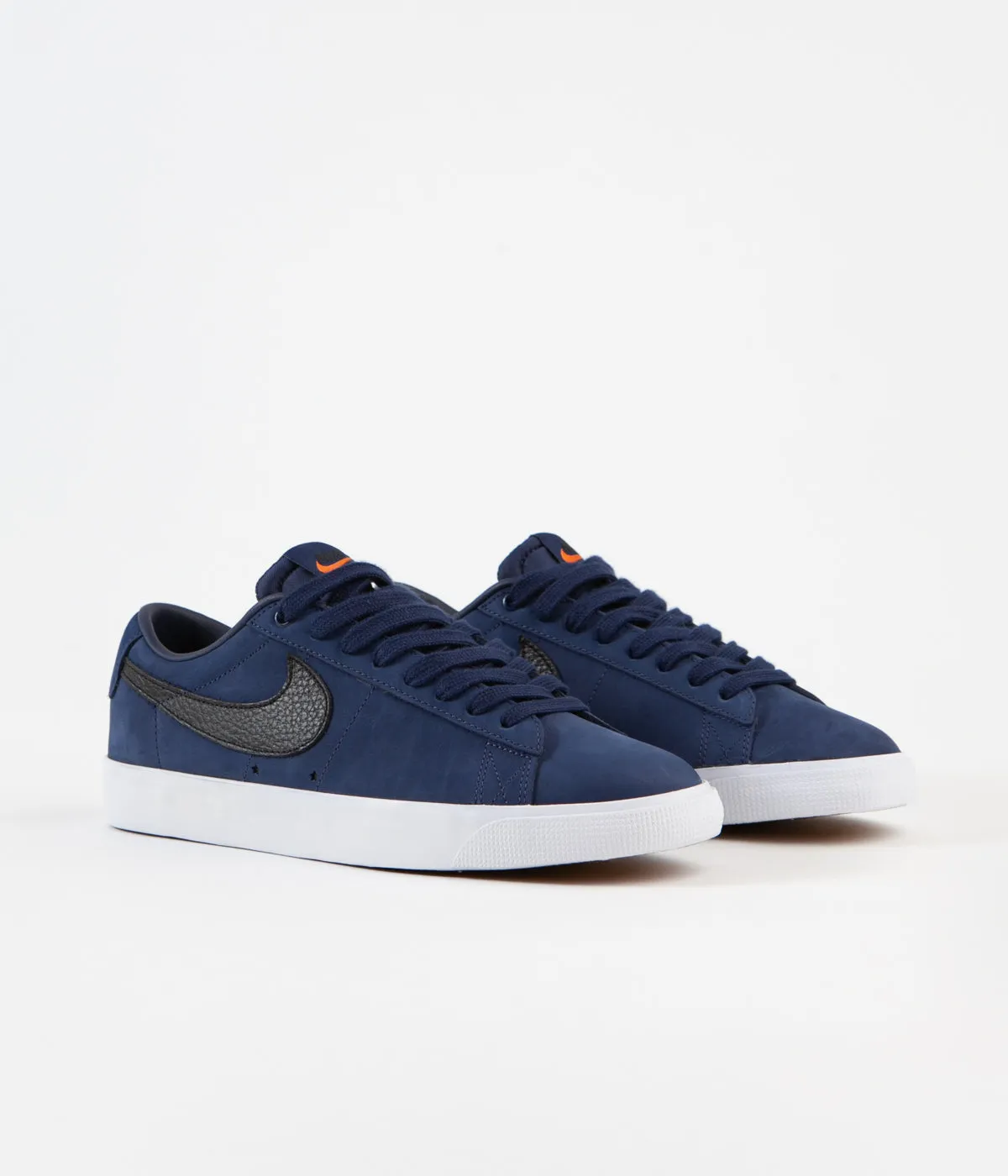 Nike SB Orange Label Blazer Low GT Shoes - Midnight Navy / Black - Midnight Navy