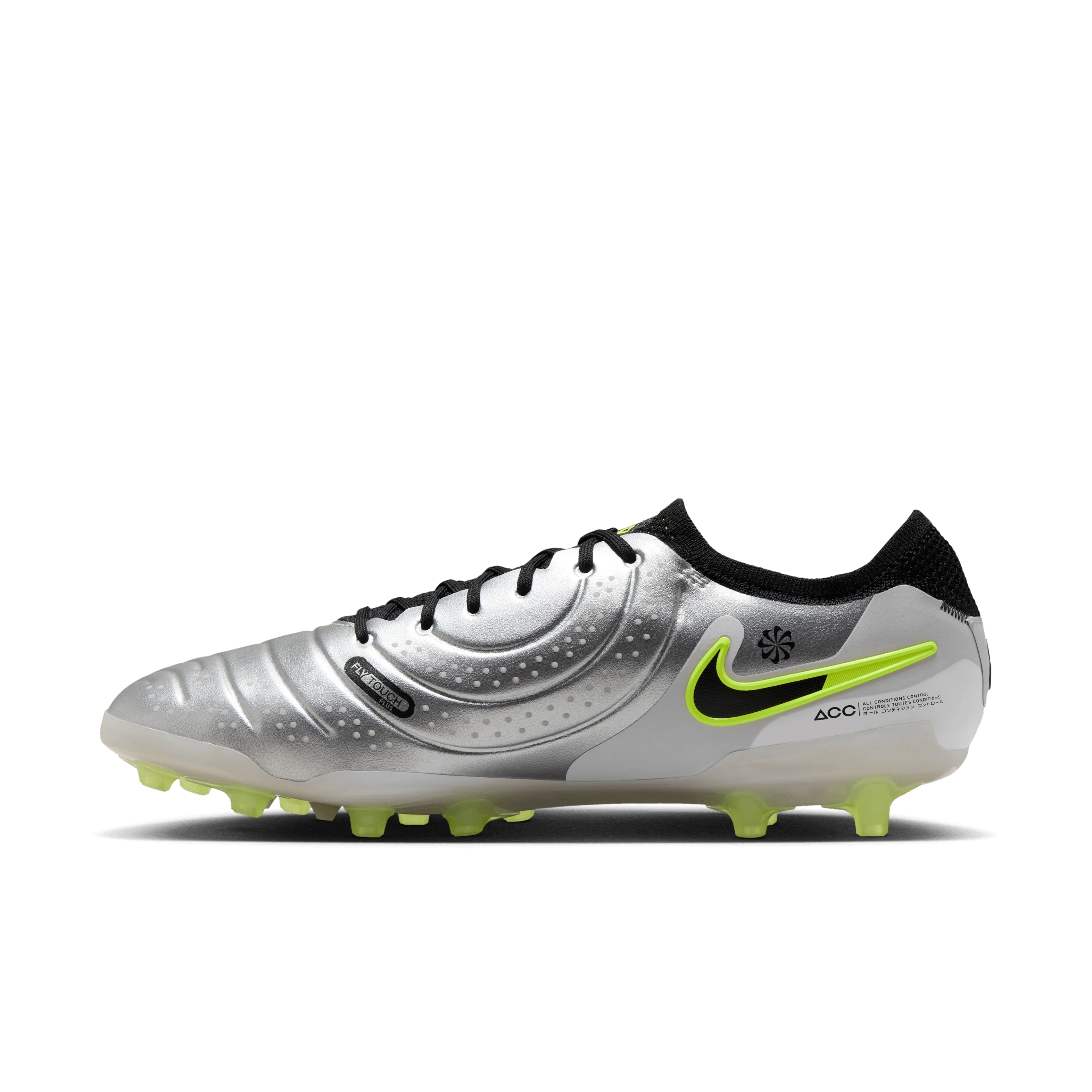 Nike Tiempo Legend 10 Elite AG-Pro Football Boots (Silver/Black/Volt)