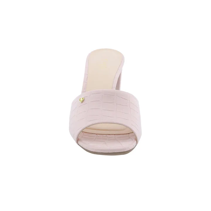 Peep-Toe Block Heeled Mule BCM 031