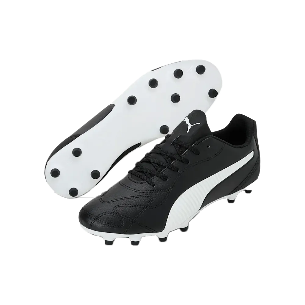 Puma Monarch II FG/AG Football Boots (Black/White)