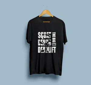 "The Big 3 Squat, Bench, Deadlift" Premium Round Neck Sleeveless T-Shirt for Active Lifestyles