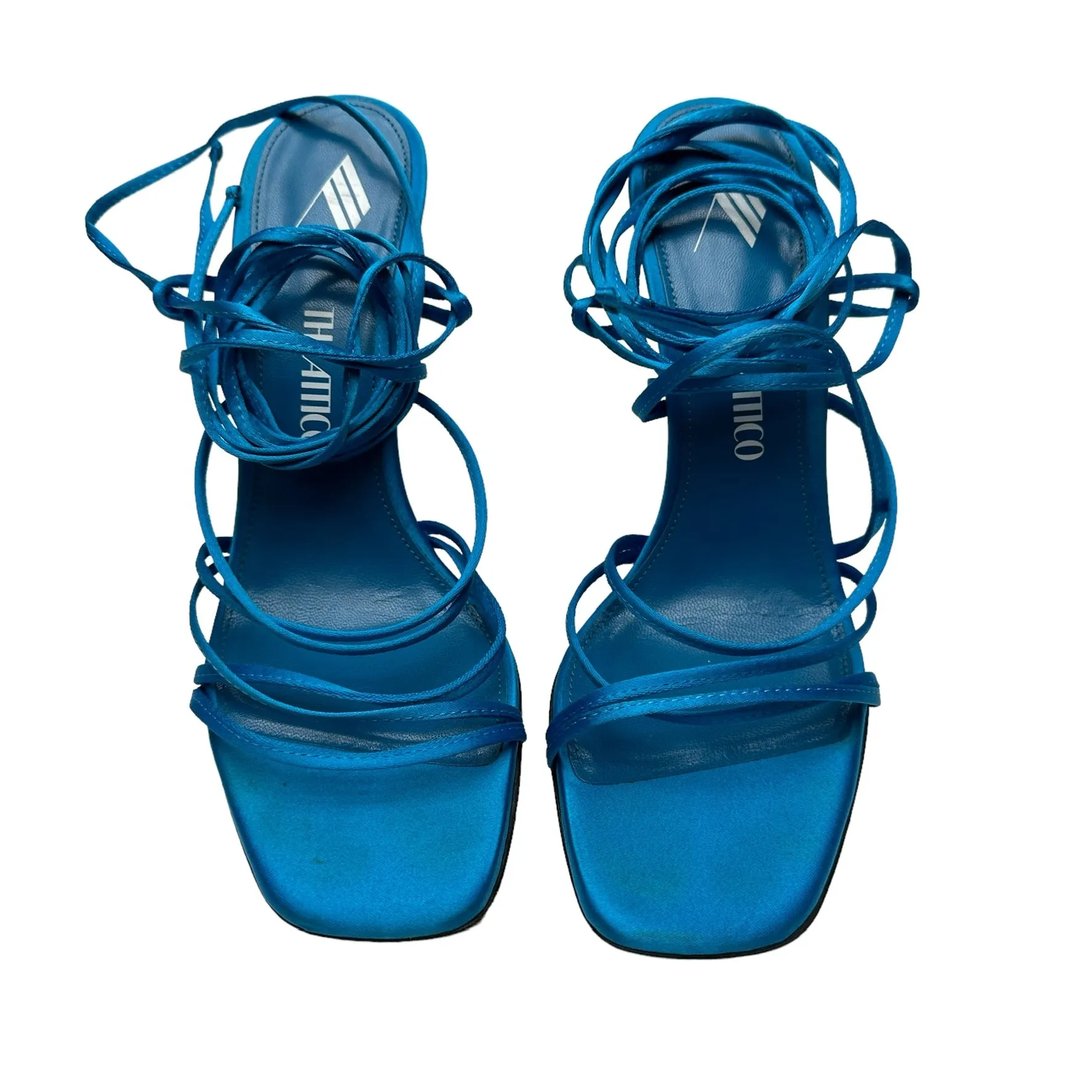 Satin Heeled Sandals - 9