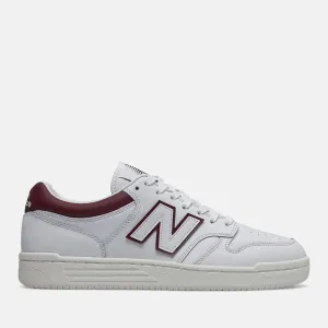 Scarpe Unisex NEW BALANCE Sneakers 480 in Pelle colore White e Burgundy