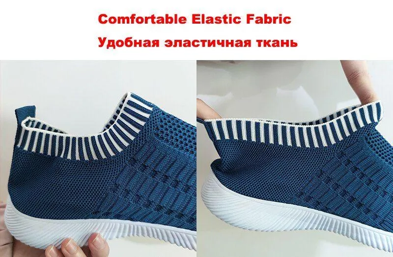 Women's Casual Shoes Knitting Soft Flats Sneakers #06-LYD273-33