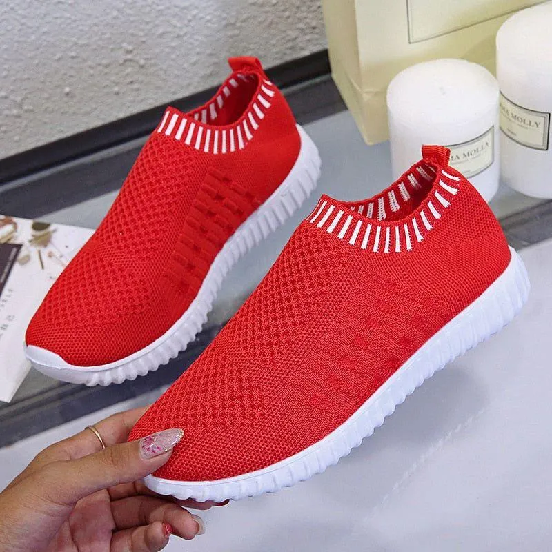 Women's Casual Shoes Knitting Soft Flats Sneakers #06-LYD273-33
