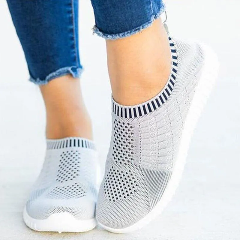 Women's Casual Shoes Knitting Soft Flats Sneakers #06-LYD273-33