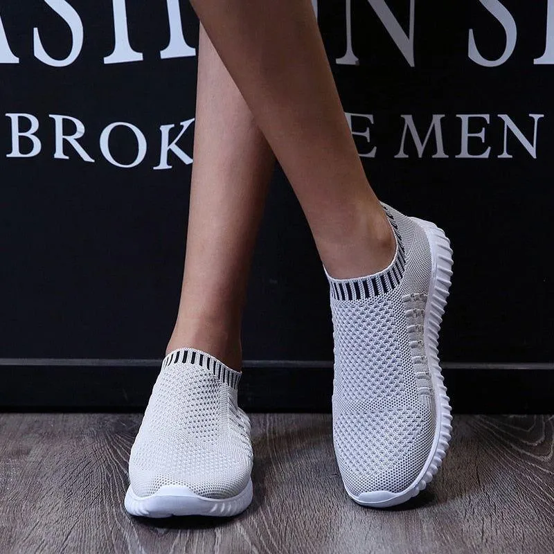 Women's Casual Shoes Knitting Soft Flats Sneakers #06-LYD273-33