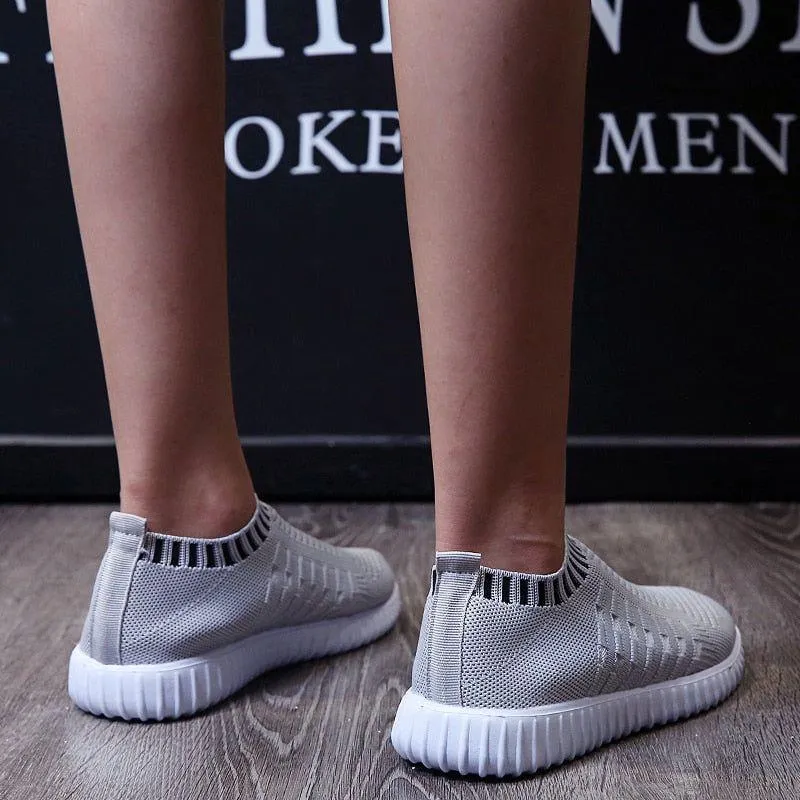 Women's Casual Shoes Knitting Soft Flats Sneakers #06-LYD273-33
