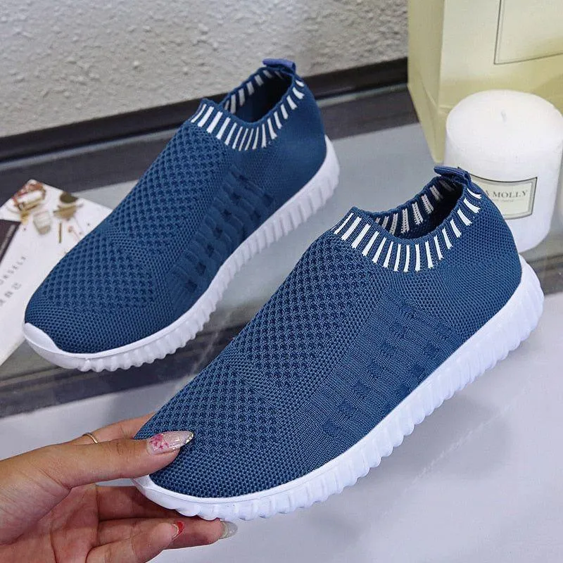Women's Casual Shoes Knitting Soft Flats Sneakers #06-LYD273-33