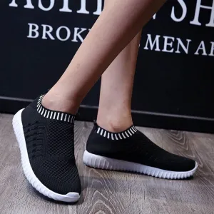 Women's Casual Shoes Knitting Soft Flats Sneakers #06-LYD273-33