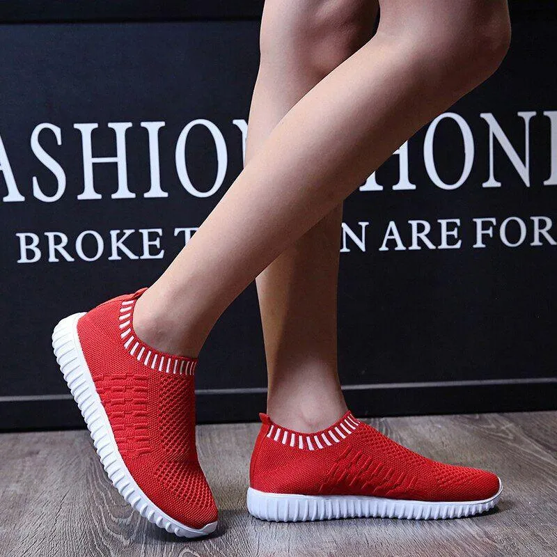 Women's Casual Shoes Knitting Soft Flats Sneakers #06-LYD273-33