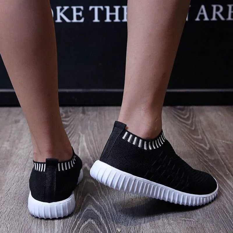Women's Casual Shoes Knitting Soft Flats Sneakers #06-LYD273-33