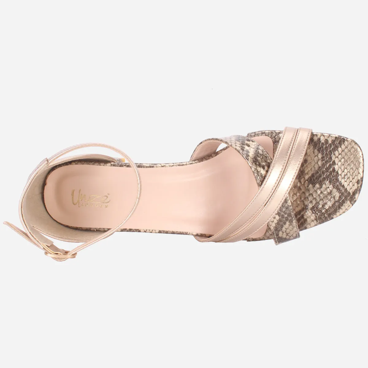 Womens "ESTEIA" Block Heeled Summer Sandals